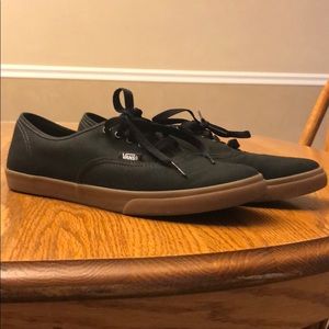 New! Black vans with black laces and gum bottom